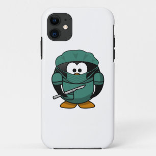 Funda Para iPhone 11 Dibujo animado del pingüino del cirujano