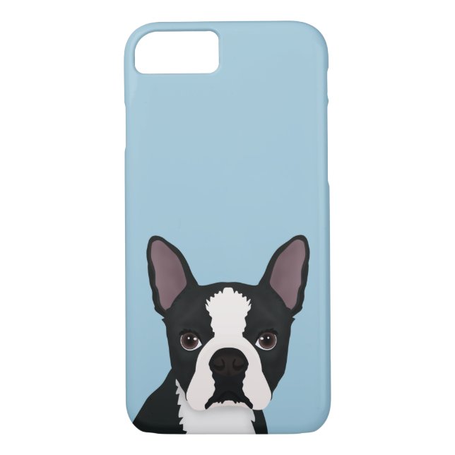 Funda De Case-Mate Para iPhone dibujo animado del terrier de Boston (Reverso)