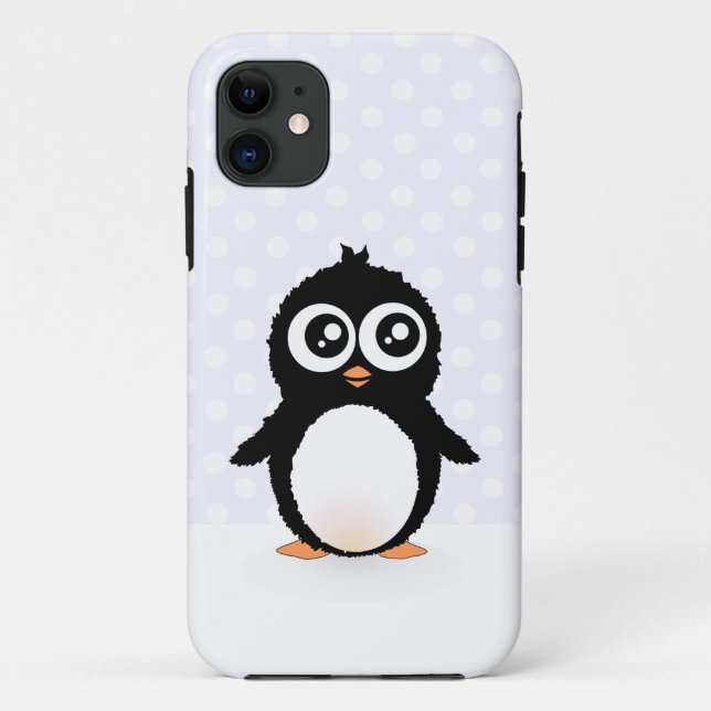 Funda De Case-Mate Para iPhone Dibujo animado lindo del pingüino (Reverso)