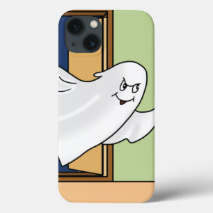 Funda Para iPhone 13 Dibujo animado Un fantasma alegre vuela fuera de l