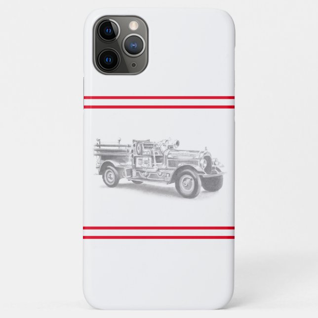 Funda De Case-Mate Para iPhone dibujo de bombero de piropos de piruetas vintage (Reverso)