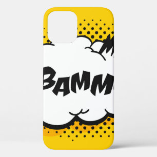 Funda Para iPhone 12 Dibujo de burbuja de discursos de arte pop con tex