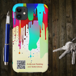 Funda Para iPhone 11 Dibujo de código QR personal o comercial