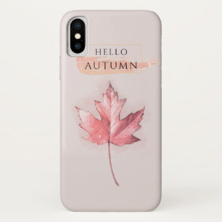 Funda Para iPhone X Dibujo de hojas de otoño elegante y a la moda