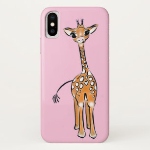 Funda Para iPhone X Dibujo de jirafa cutánea, animales de safari