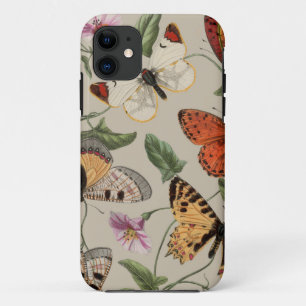 Funda Para iPhone 11 Dibujo de la Colección de Mariposas y Polillas de