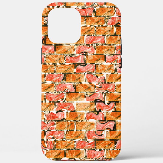Funda De Case-Mate Para iPhone Dibujo de ladrillo con tonos vivos (Reverso )