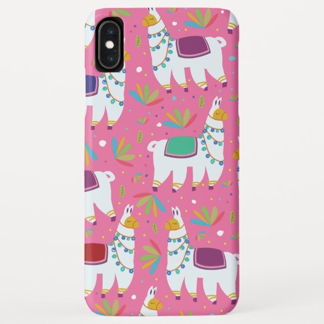 Funda De Case-Mate Para iPhone Dibujo de Llama Adorable (Reverso)