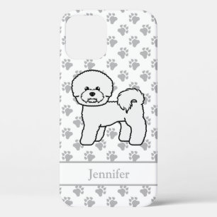 Funda Para iPhone 12 Dibujo de perro de dibujos animados Bichon Frise l