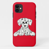 Dibujo de perro de peluche dálmata contorno simple
