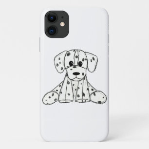 Funda Para iPhone 11 Dibujo de perro de peluche dálmata contorno simple