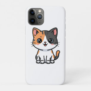 Funda Para iPhone 11 Pro Dibujo de un lindo gatito calicó