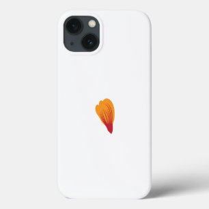 Funda Para iPhone 13 dibujo de una planta con hojas naranja y púrpura