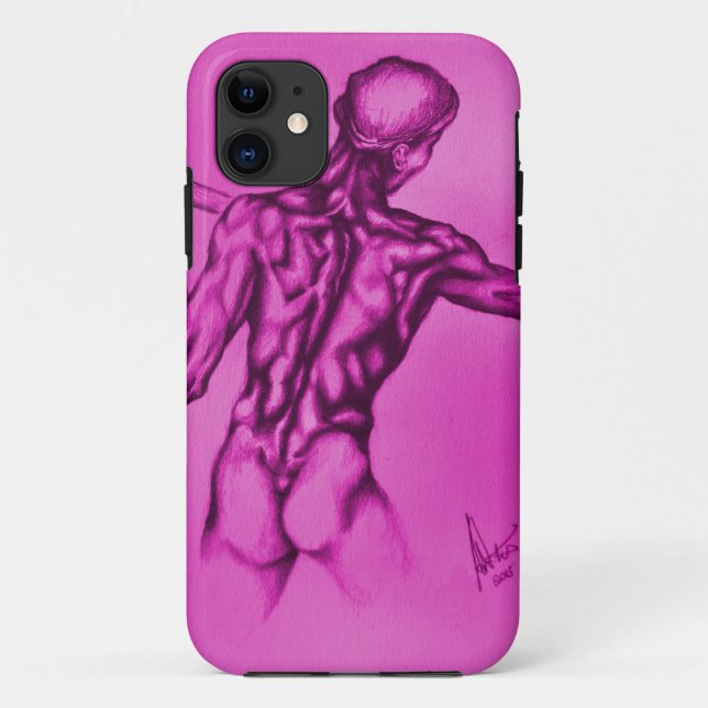Funda De Case-Mate Para iPhone Dibujo de viejo maestro  (Reverso)