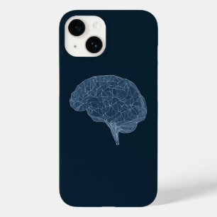 Funda Para iPhone 14 De Case-Mate Dibujo del cerebro poligonal - red neural