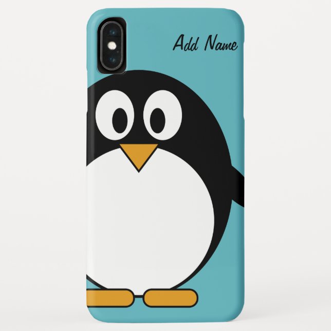 Funda De Case-Mate Para iPhone Dibujo lindo de Kawaii del pingüino del dibujo (Reverso)