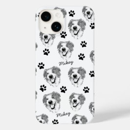 Funda Para iPhone 14 De Case-Mate Dibujo manual personalizado de perro pastor austra