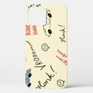 Funda Para iPhone 12 Dibujos de coches sin problemas: Hoja de cama para