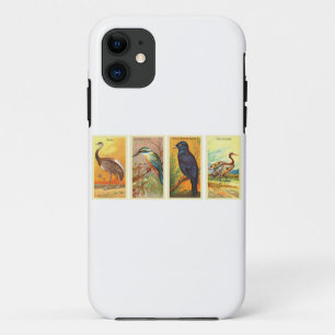 Funda Para iPhone 11 Dibujos Retro de Aves