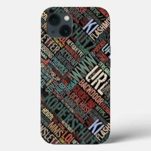 Funda Para iPhone 13 Diccionario de Computadora en Colores