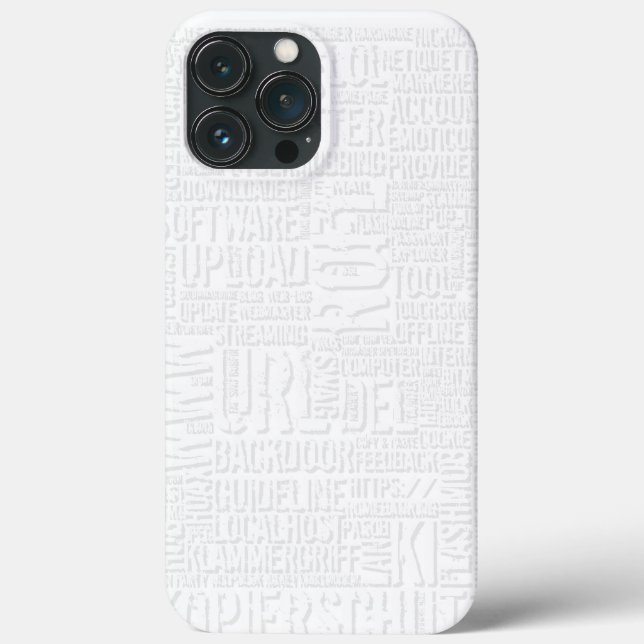 Funda De Case-Mate Para iPhone Diccionario de computadora monocromo (Reverso )