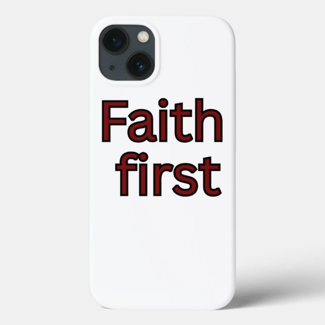 Funda De Case-Mate Para iPhone Dicho religioso de fe primero (Reverso)