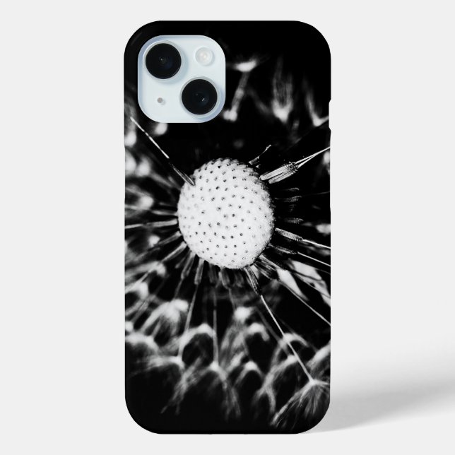 Funda De Case-Mate Para iPhone diente de león negro (Reverso )