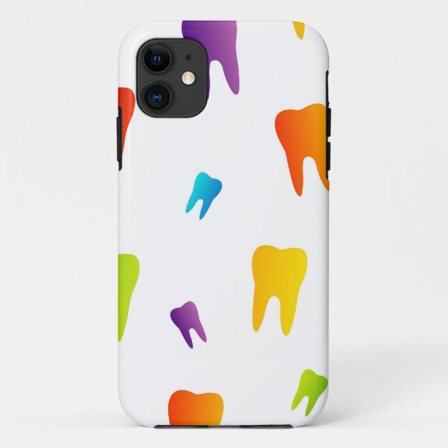 Funda De Case-Mate Para iPhone Dientes coloridos (Reverso)