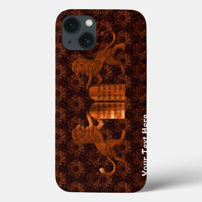 Funda De Case-Mate Para iPhone Diez mandamientos y leones (Reverso)