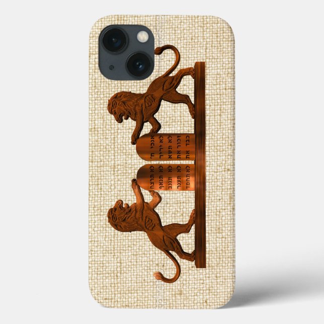 Funda De Case-Mate Para iPhone Diez mandamientos y leones (Reverso)