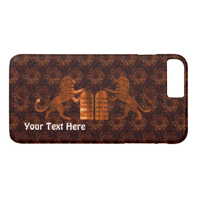 Funda De Case-Mate Para iPhone Diez mandamientos y leones (Reverso (horizontal))