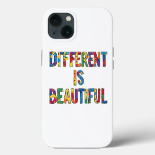 Funda Para iPhone 13 Diferente es bello - Conciencia del autismo