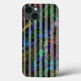 Funda Para iPhone 13 Diferentes rayas y cuadrados raspados de líneas