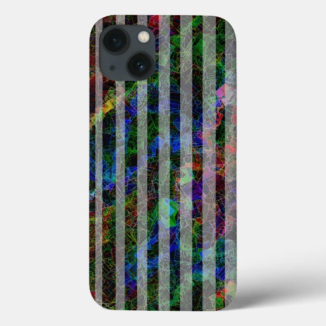 Funda De Case-Mate Para iPhone Diferentes rayas y cuadrados raspados de líneas (Reverso)