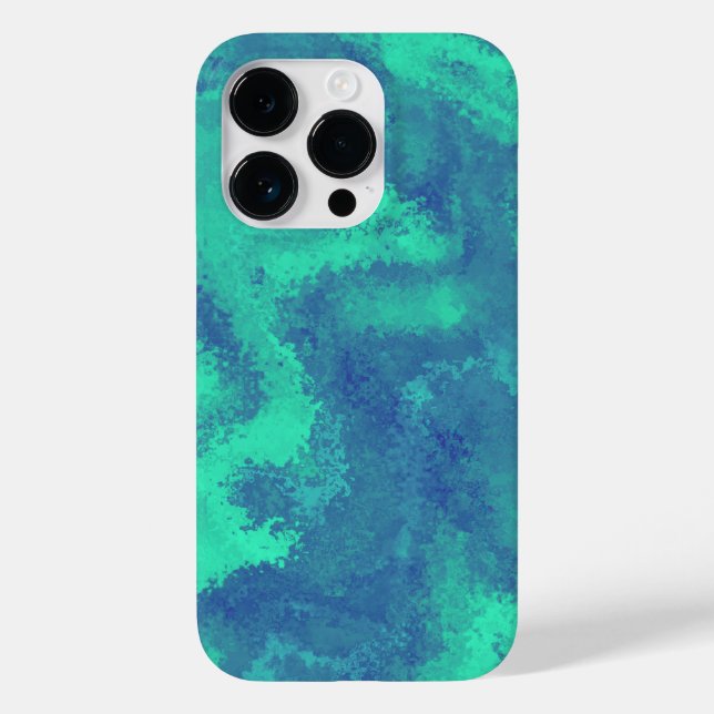Funda De Case-Mate Para iPhone Difusión verde azul abstracta (Reverso )