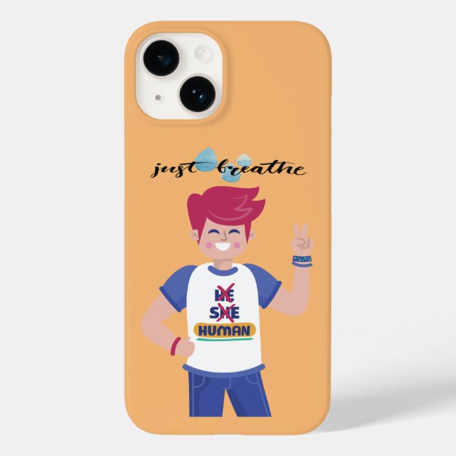 Funda De Case-Mate Para iPhone Digamos su nombre diseño gráfico masculino (Reverso )