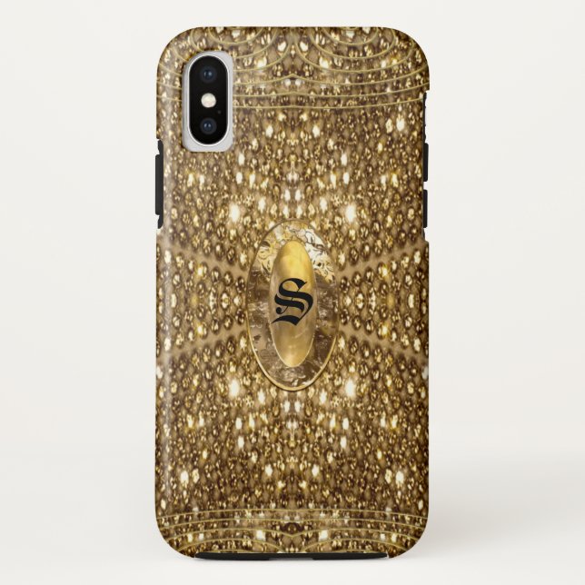 Funda De Case-Mate Para iPhone Digloos Gleem Bonito Monograma (Reverso)