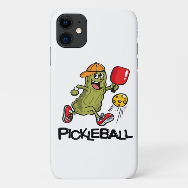 Funda De Case-Mate Para iPhone Dill funny jugando pickleball  (Reverso)