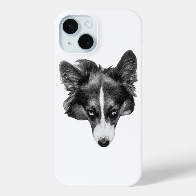 Funda De Case-Mate Para iPhone dimshade corgi face (Reverso )