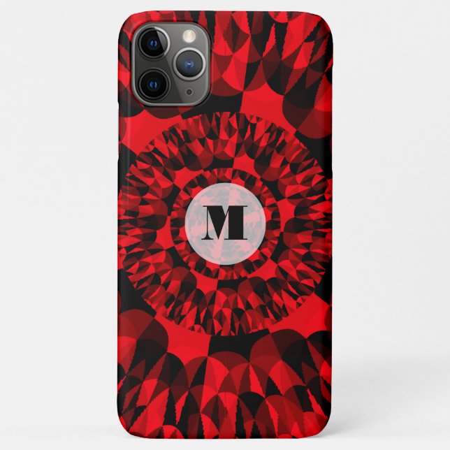 Funda De Case-Mate Para iPhone Dinámico rojo negro geométrico energético (Reverso)