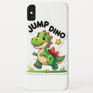 Funda Para iPhone XS Max Dino de Salto - Pegatina Personalizado Jugativo