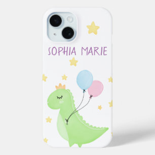 Funda Para iPhone 15 Dinosaurio con globos
