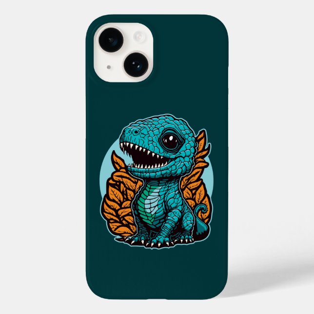 Funda De Case-Mate Para iPhone Dinosaurio de bebé lindo (Reverso )