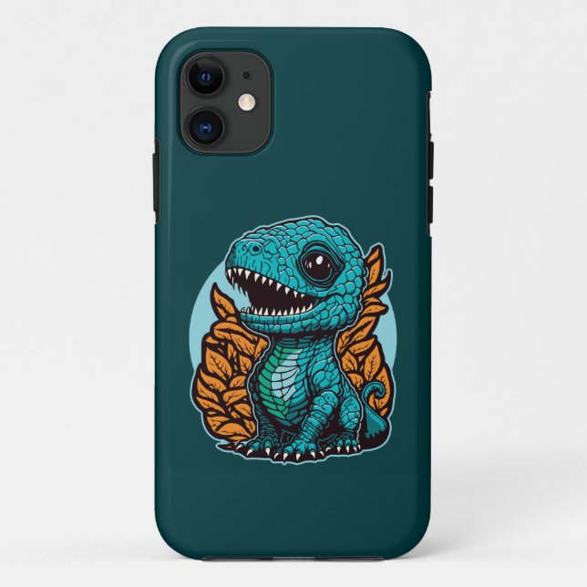 Funda De Case-Mate Para iPhone Dinosaurio de bebé lindo (Reverso)