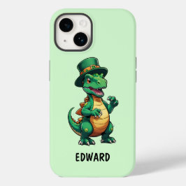 Funda Para iPhone 14 De Case-Mate Dinosaurio del Día Verde de San Patricio