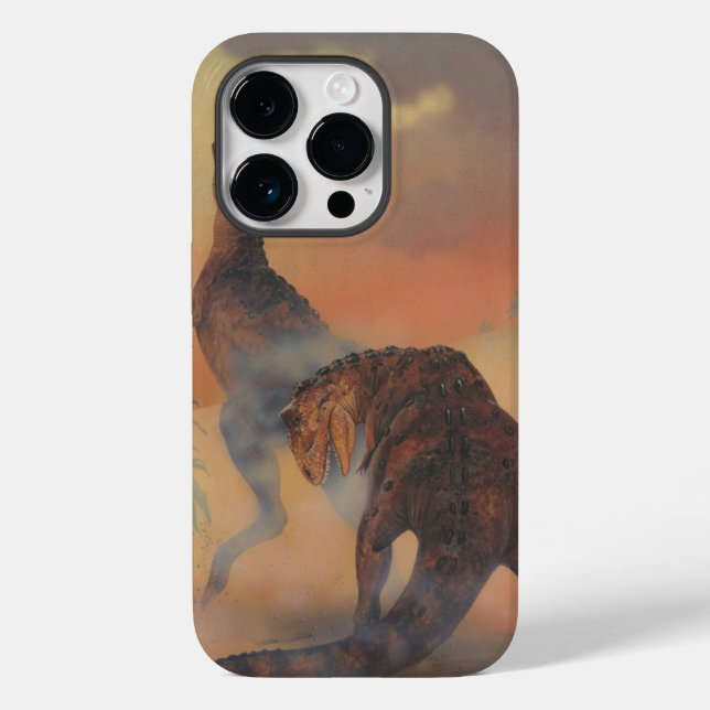 Funda De Case-Mate Para iPhone Dinosaurios de época, carnotaurus rugiendo en la j (Reverso )