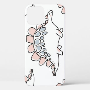 Funda Para iPhone 12 Dinosaurios Doodle: Diversión de mano.
