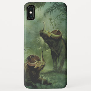 Funda Para iPhone XS Max Dinosaurios vintage, Centrosaurus en la jungla