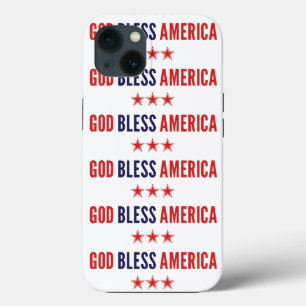 Funda Para iPhone 13 Dios bendiga a Estados Unidos