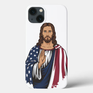 Funda Para iPhone 13 Dios bendiga a Estados Unidos